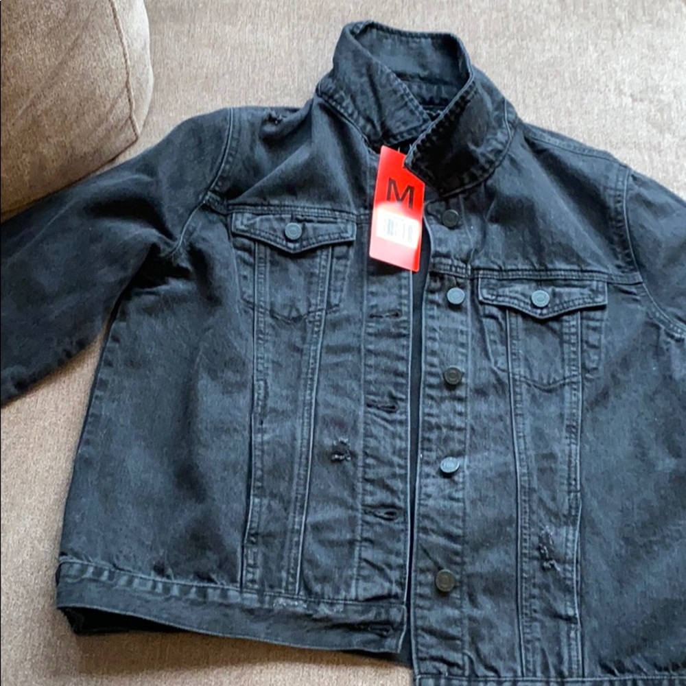 Black denim jacket